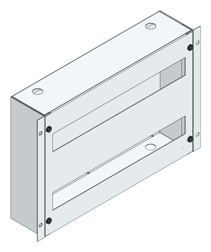 19"Powerbox 7HE mit 2x21TE Einbaubreite